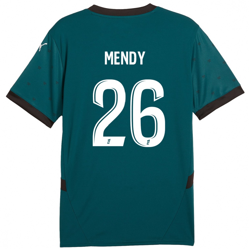 Niño Fútbol Camiseta Nampalys Mendy #26 Verde Oscuro 2ª Equipación 2024/25