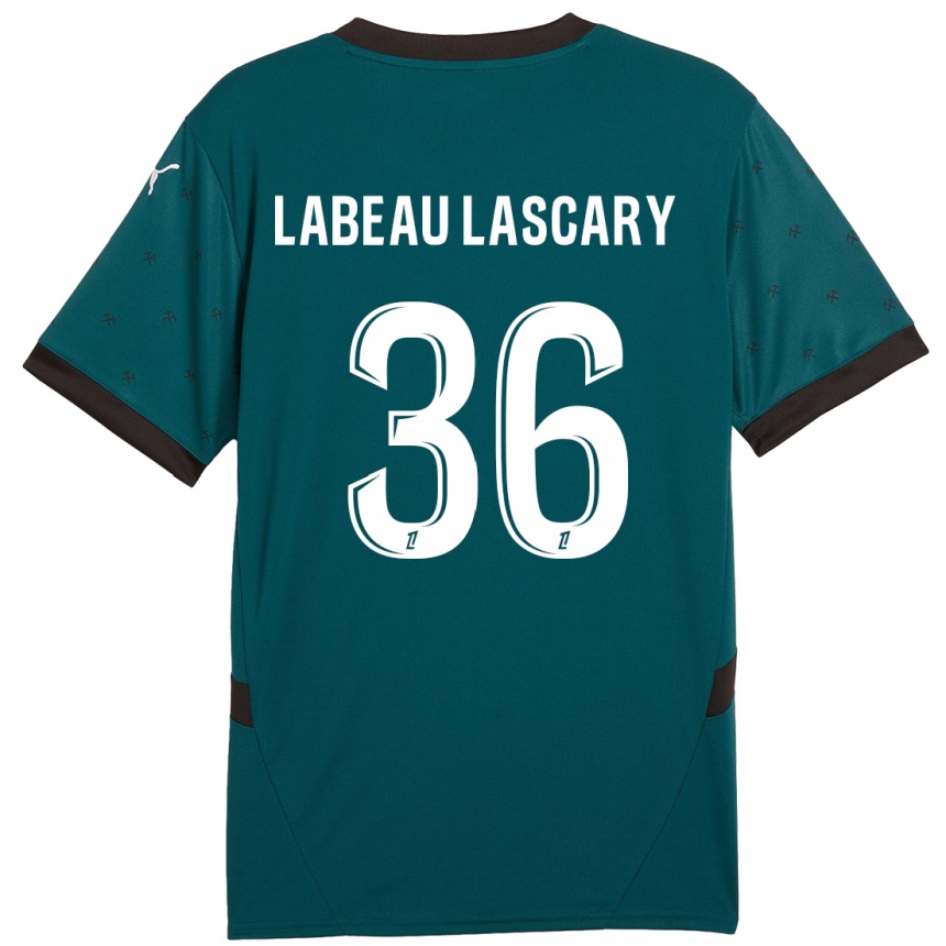 Niño Fútbol Camiseta Rémy Labeau Lascary #36 Verde Oscuro 2ª Equipación 2024/25