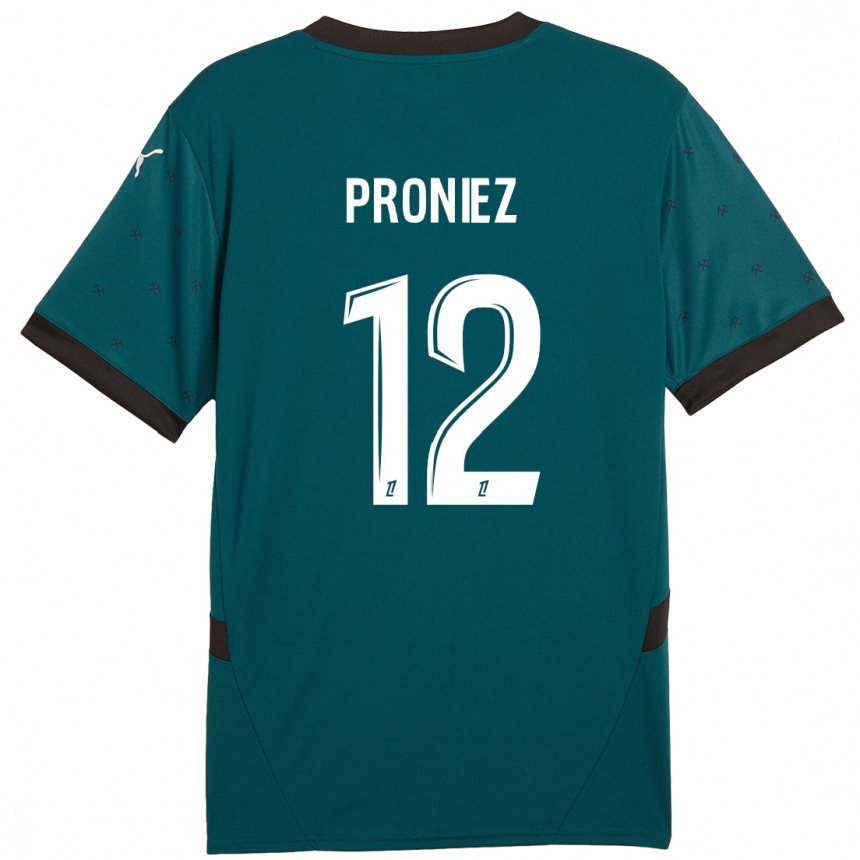 Niño Fútbol Camiseta Fany Proniez #12 Verde Oscuro 2ª Equipación 2024/25