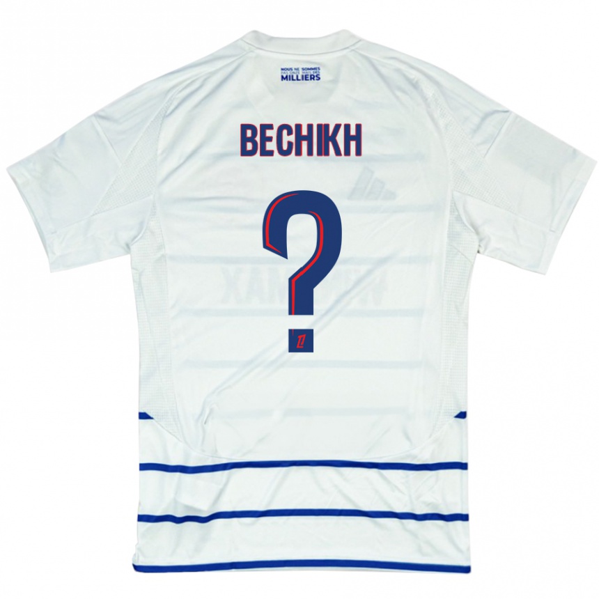 Niño Fútbol Camiseta Mohamed Bechikh #0 Blanco Azul 2ª Equipación 2024/25