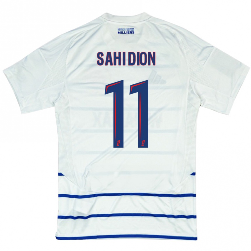 Niño Fútbol Camiseta Moïse Sahi Dion #11 Blanco Azul 2ª Equipación 2024/25