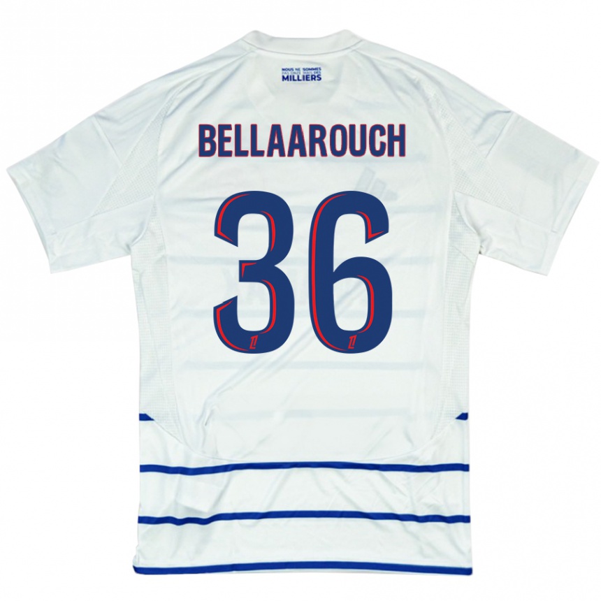 Niño Fútbol Camiseta Alaa Bellaarouch #36 Blanco Azul 2ª Equipación 2024/25