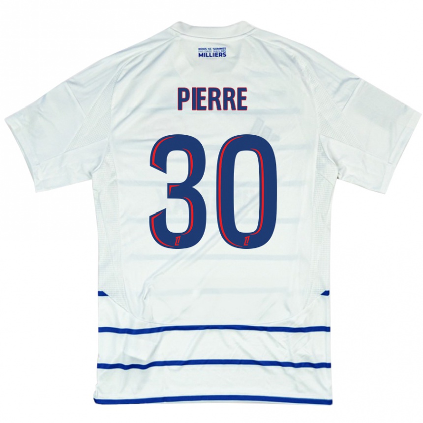 Niño Fútbol Camiseta Alexandre Pierre #30 Blanco Azul 2ª Equipación 2024/25