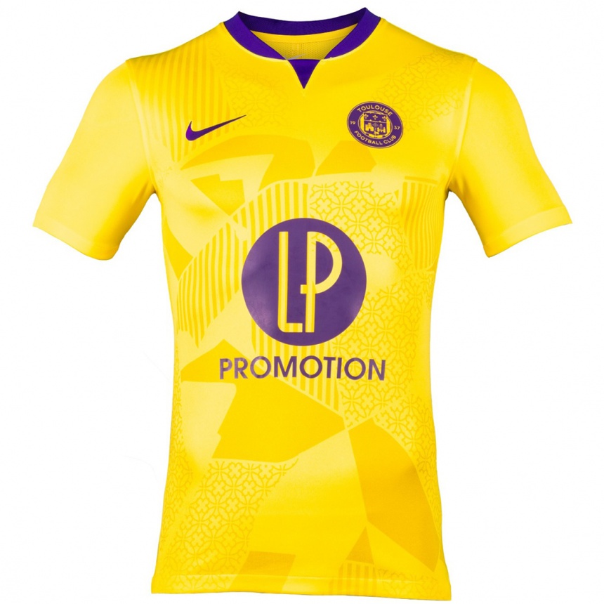 Niño Fútbol Camiseta Morgane Ritter #19 Amarillo Morado 2ª Equipación 2024/25