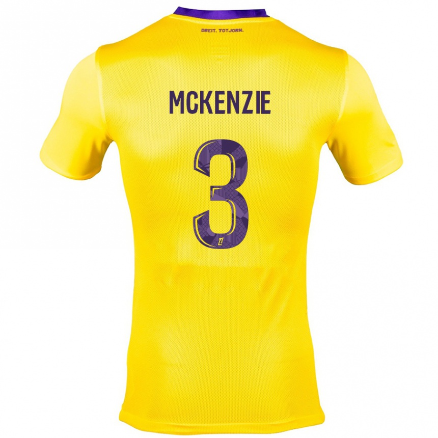 Niño Fútbol Camiseta Mark Mckenzie #3 Amarillo Morado 2ª Equipación 2024/25