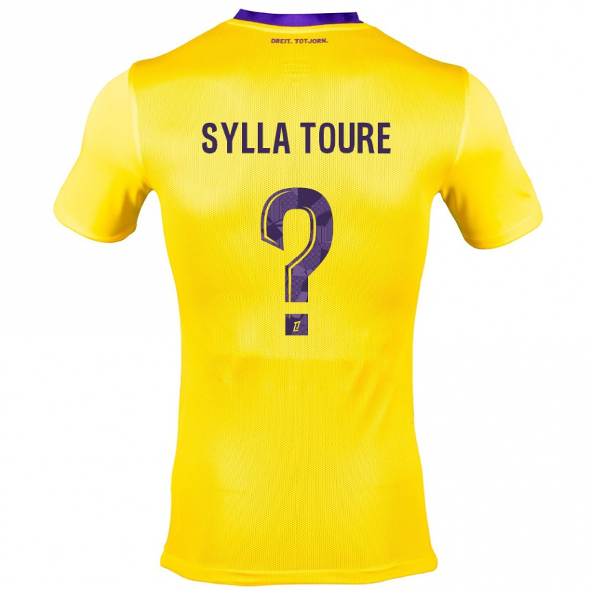 Niño Fútbol Camiseta Ismael Sylla Touré #0 Amarillo Morado 2ª Equipación 2024/25