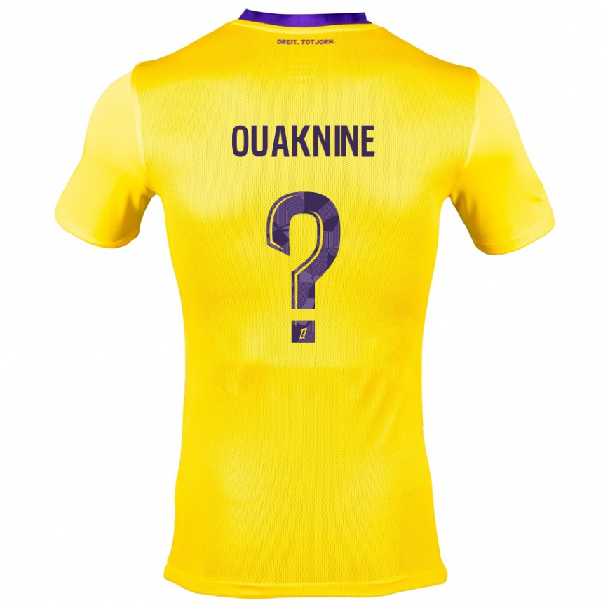 Niño Fútbol Camiseta Jules Ouaknine #0 Amarillo Morado 2ª Equipación 2024/25