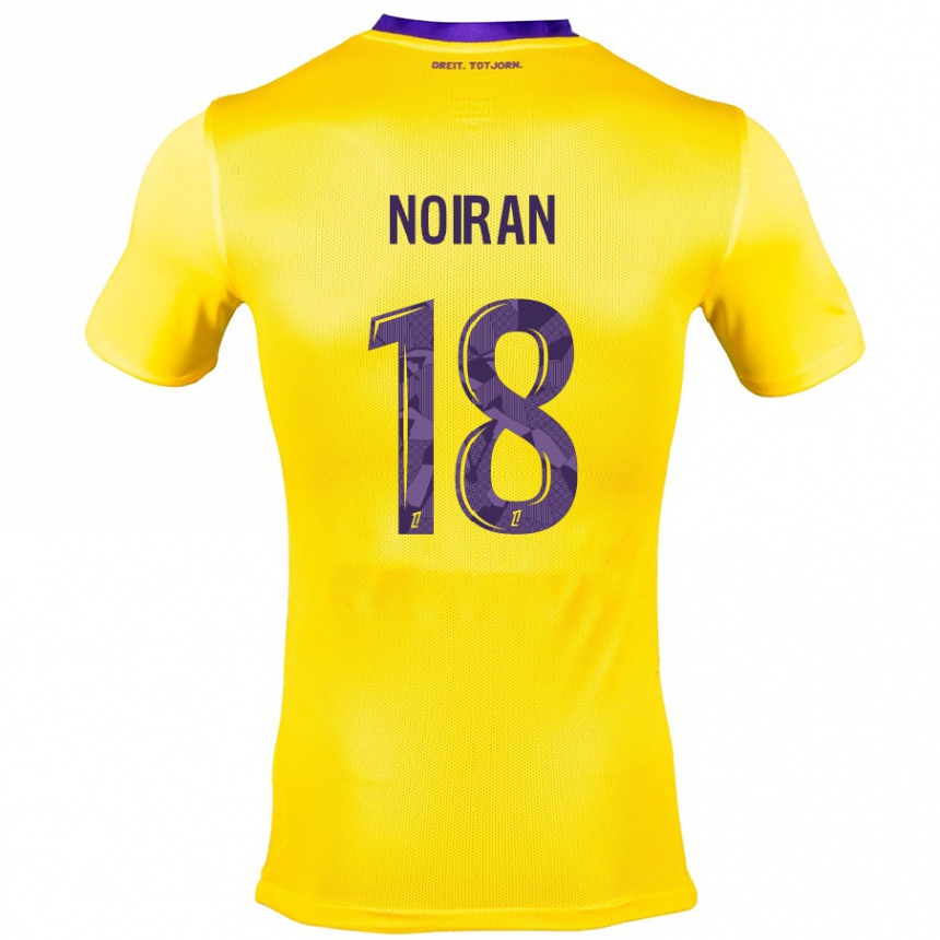 Niño Fútbol Camiseta Clara Noiran #18 Amarillo Morado 2ª Equipación 2024/25