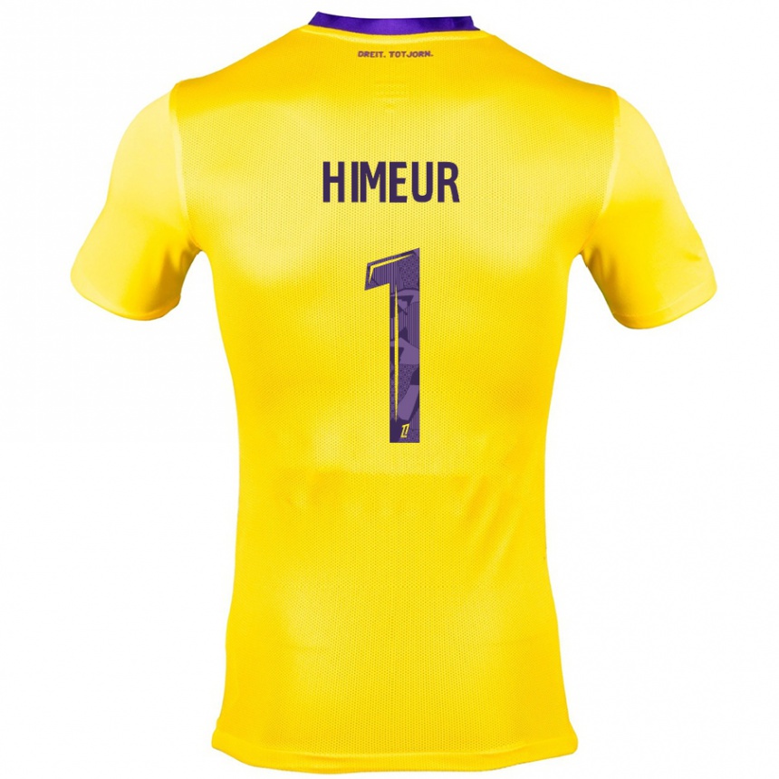 Niño Fútbol Camiseta Thomas Himeur #1 Amarillo Morado 2ª Equipación 2024/25