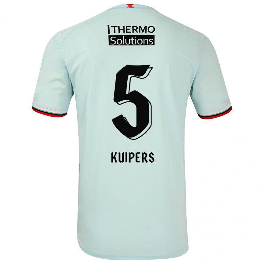 Niño Fútbol Camiseta Bas Kuipers #5 Verde Claro 2ª Equipación 2024/25