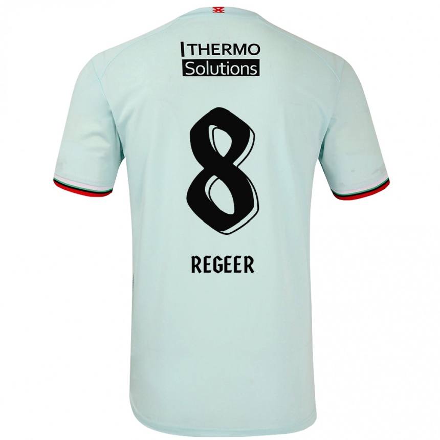 Niño Fútbol Camiseta Youri Regeer #8 Verde Claro 2ª Equipación 2024/25