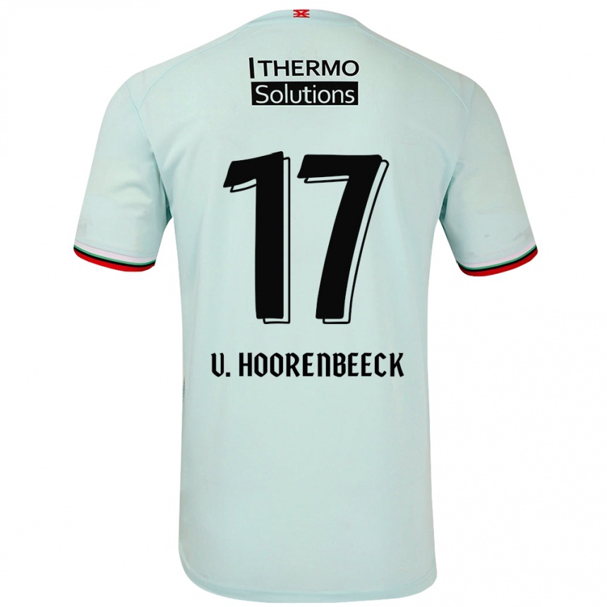 Niño Fútbol Camiseta Alec Van Hoorenbeeck #17 Verde Claro 2ª Equipación 2024/25