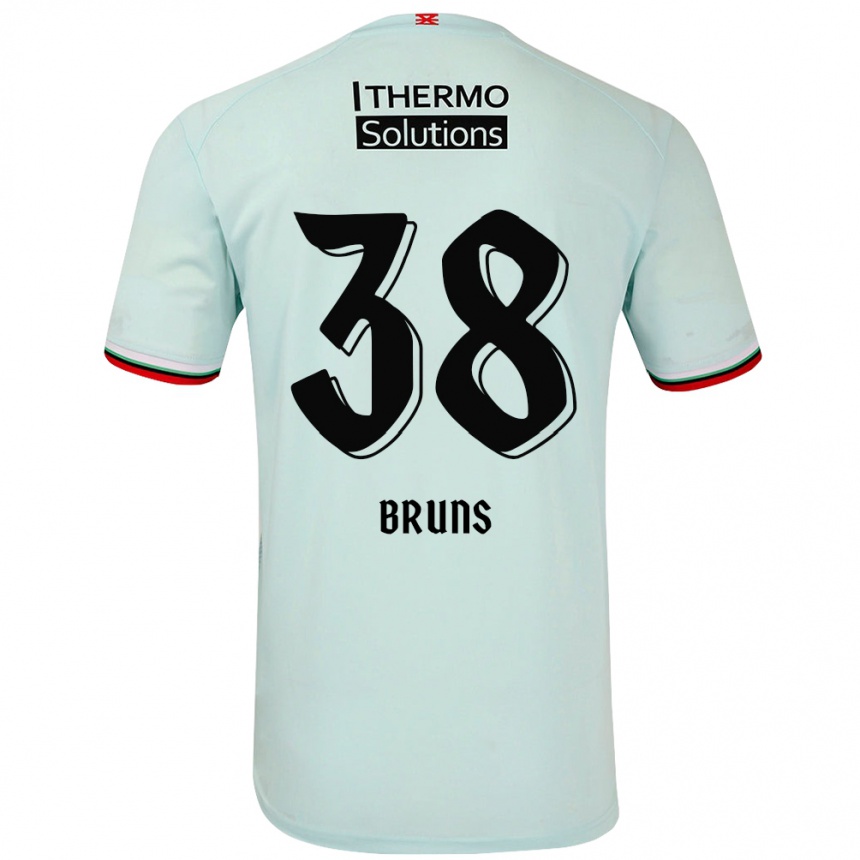 Niño Fútbol Camiseta Max Bruns #38 Verde Claro 2ª Equipación 2024/25