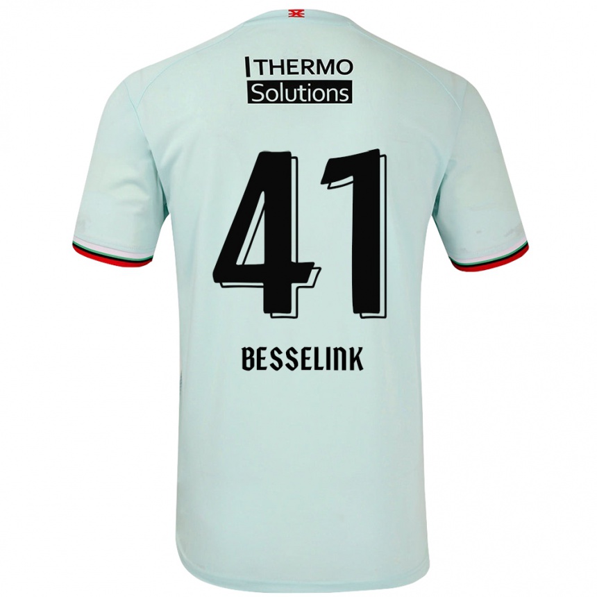 Niño Fútbol Camiseta Gijs Besselink #41 Verde Claro 2ª Equipación 2024/25