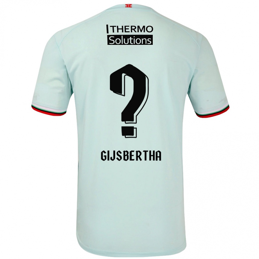 Niño Fútbol Camiseta Tyrese Gijsbertha #0 Verde Claro 2ª Equipación 2024/25