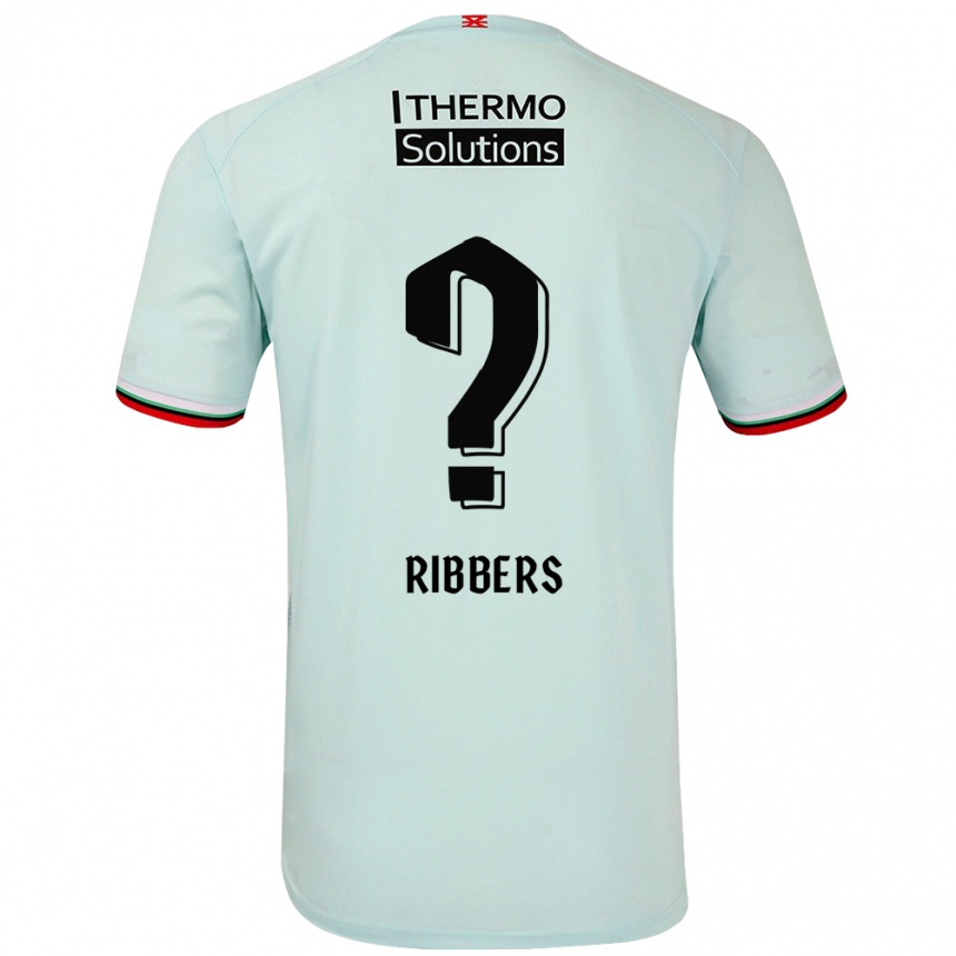 Niño Fútbol Camiseta Jort Ribbers #0 Verde Claro 2ª Equipación 2024/25