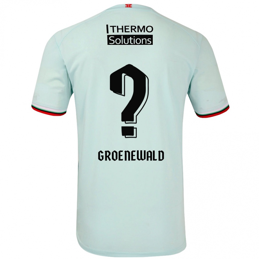 Niño Fútbol Camiseta Nigel Groenewald #0 Verde Claro 2ª Equipación 2024/25