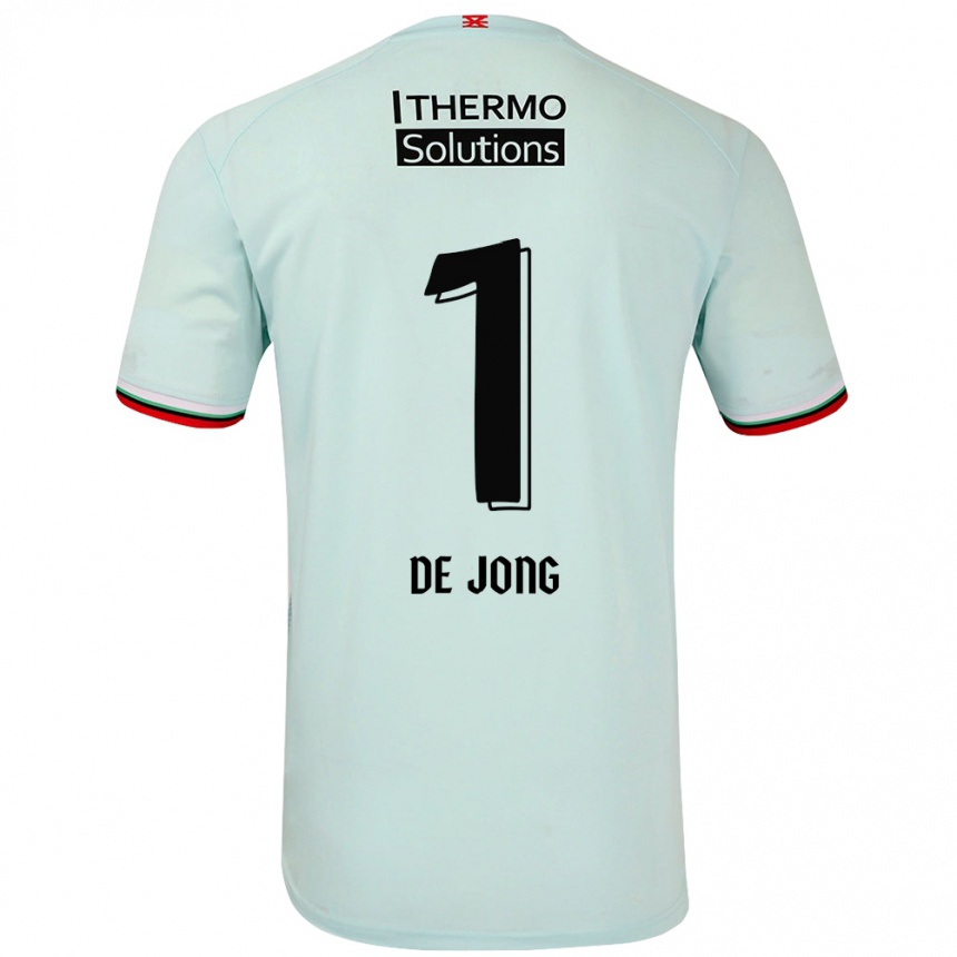 Niño Fútbol Camiseta Daniëlle De Jong #1 Verde Claro 2ª Equipación 2024/25