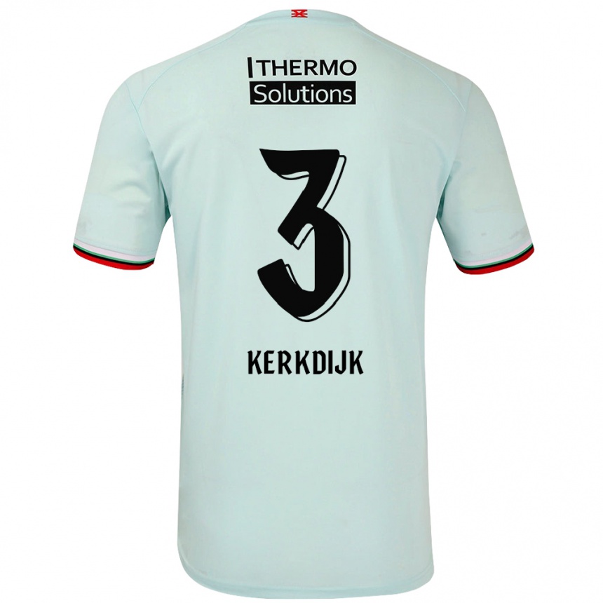 Niño Fútbol Camiseta Danique Kerkdijk #3 Verde Claro 2ª Equipación 2024/25