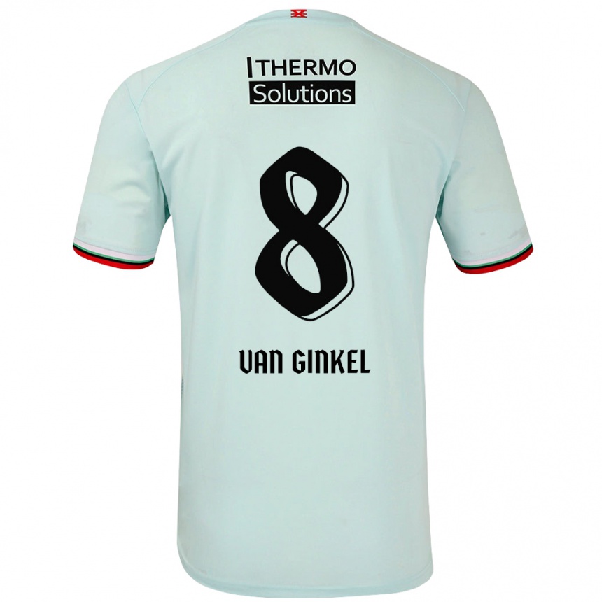 Niño Fútbol Camiseta Danique Van Ginkel #8 Verde Claro 2ª Equipación 2024/25