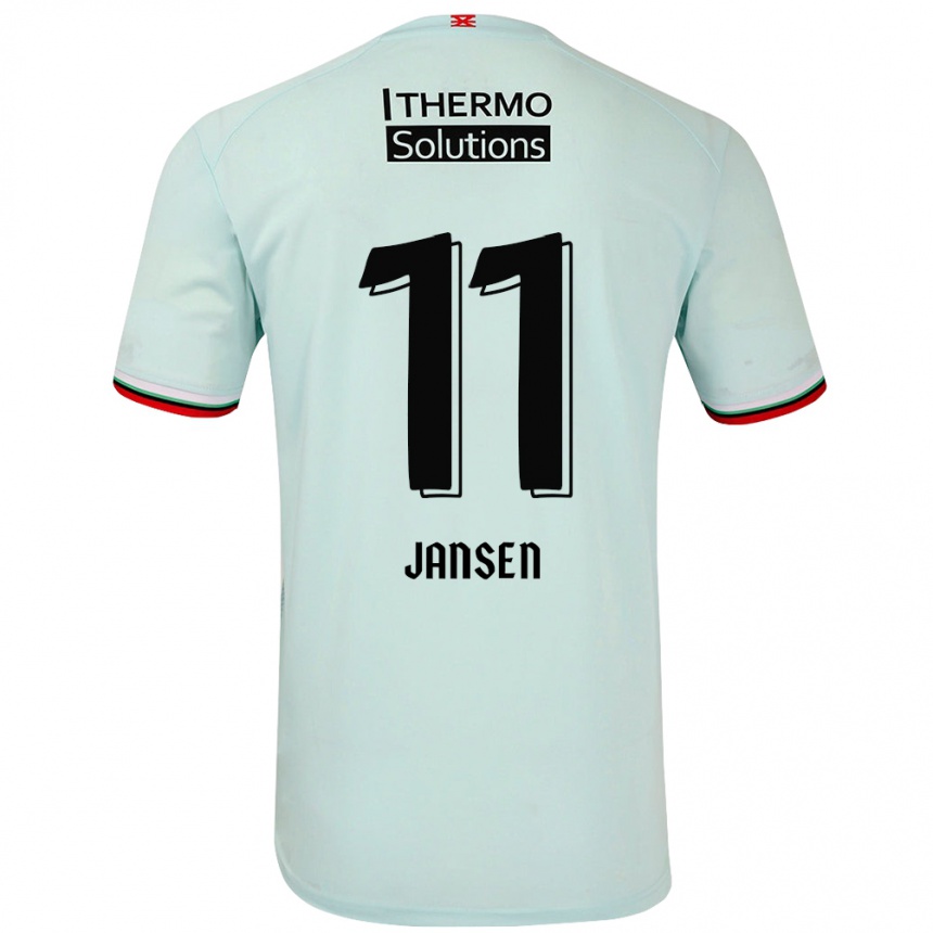 Niño Fútbol Camiseta Renate Jansen #11 Verde Claro 2ª Equipación 2024/25