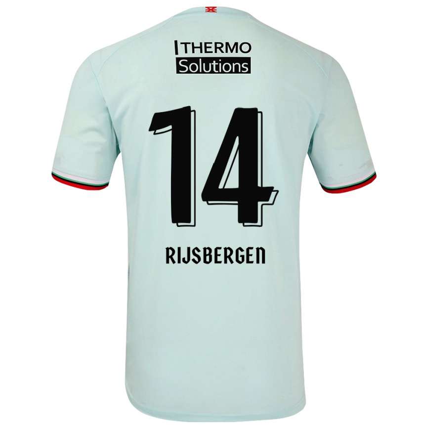 Niño Fútbol Camiseta Liz Rijsbergen #14 Verde Claro 2ª Equipación 2024/25