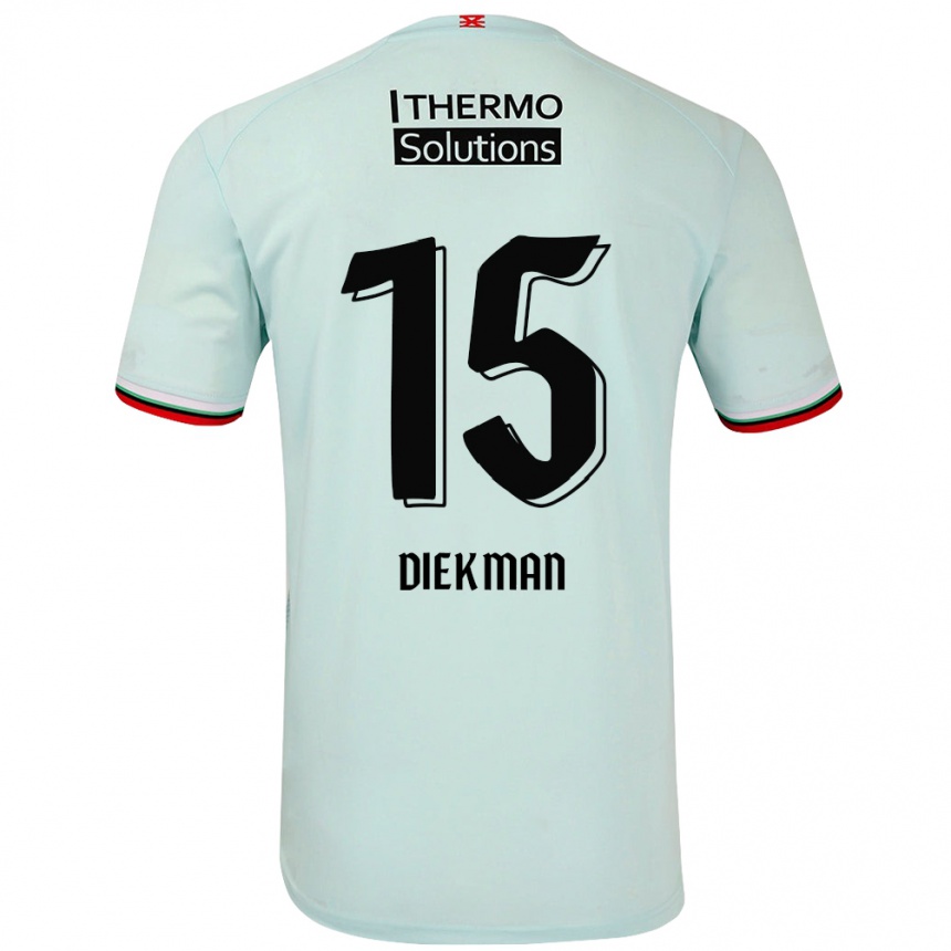 Niño Fútbol Camiseta Jill Diekman #15 Verde Claro 2ª Equipación 2024/25