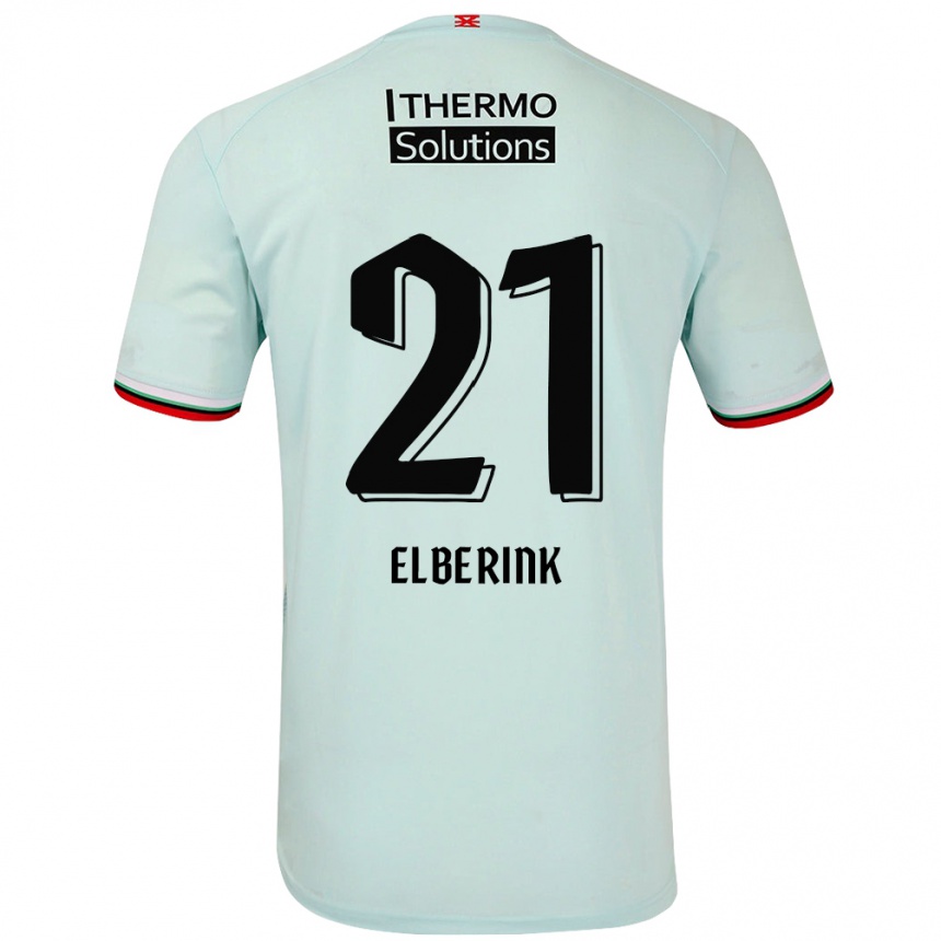 Niño Fútbol Camiseta Eva Oude Elberink #21 Verde Claro 2ª Equipación 2024/25