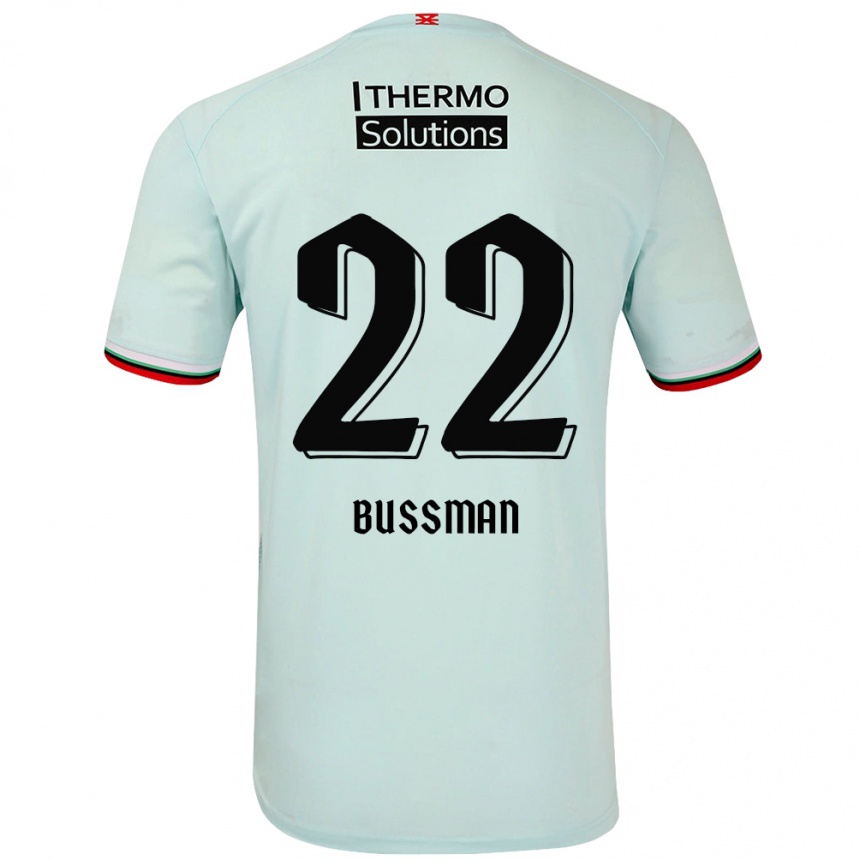 Niño Fútbol Camiseta Fiene Bussman #22 Verde Claro 2ª Equipación 2024/25