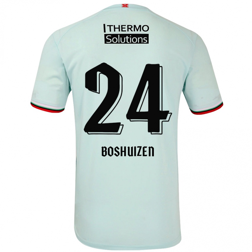 Niño Fútbol Camiseta Annouk Boshuizen #24 Verde Claro 2ª Equipación 2024/25