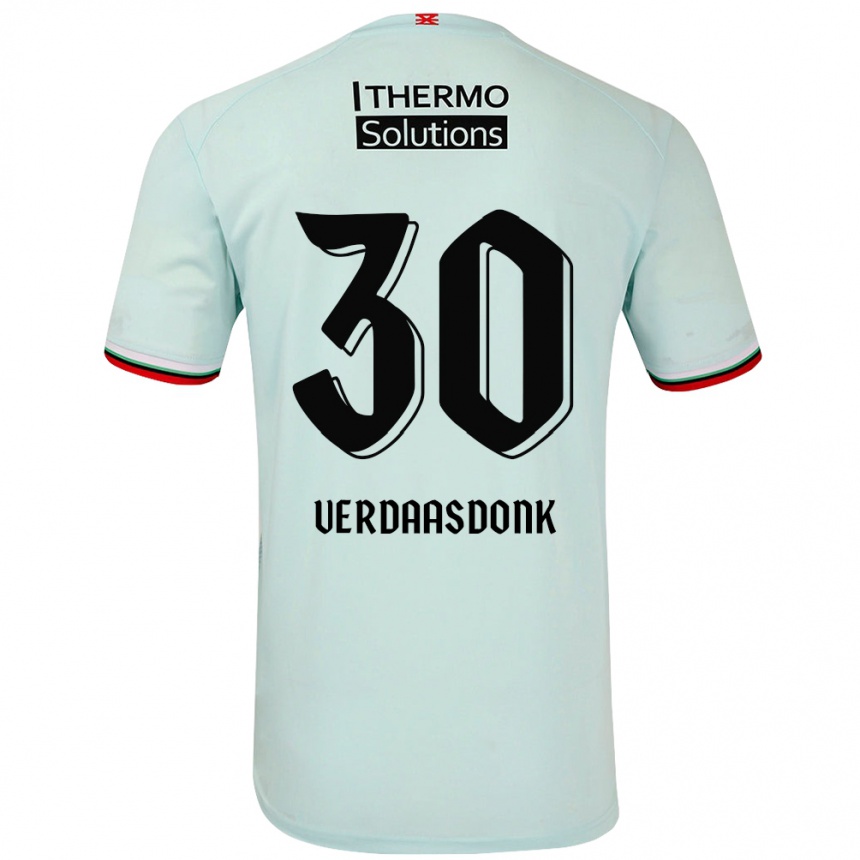 Niño Fútbol Camiseta Suus Verdaasdonk #30 Verde Claro 2ª Equipación 2024/25