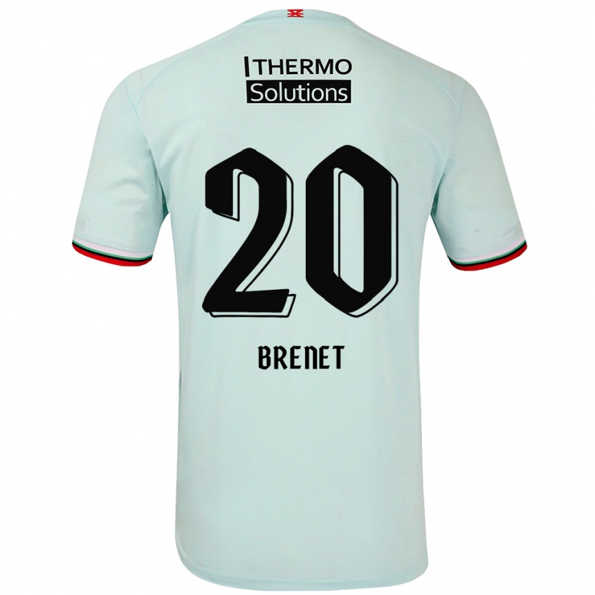 Niño Fútbol Camiseta Joshua Brenet #20 Verde Claro 2ª Equipación 2024/25