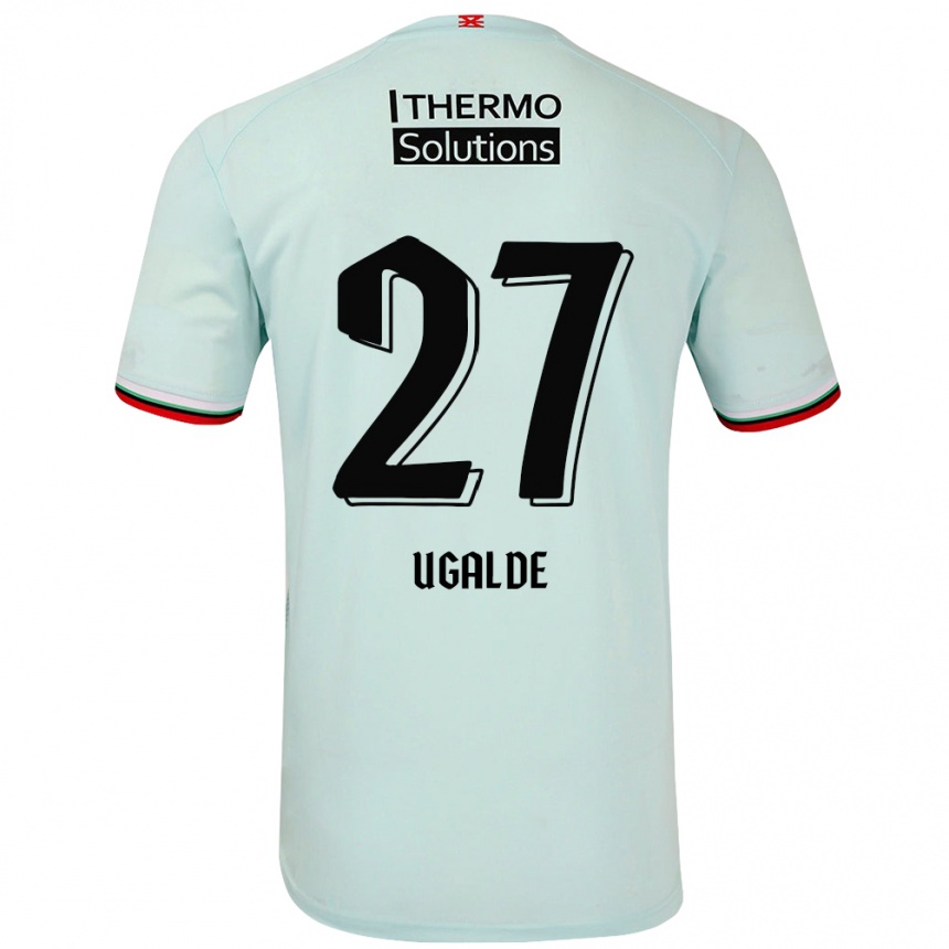 Niño Fútbol Camiseta Manfred Ugalde #27 Verde Claro 2ª Equipación 2024/25