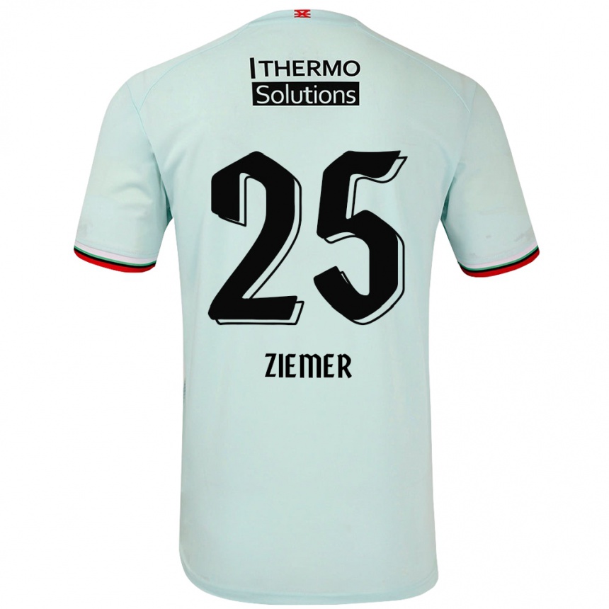 Niño Fútbol Camiseta Taylor Ziemer #25 Verde Claro 2ª Equipación 2024/25