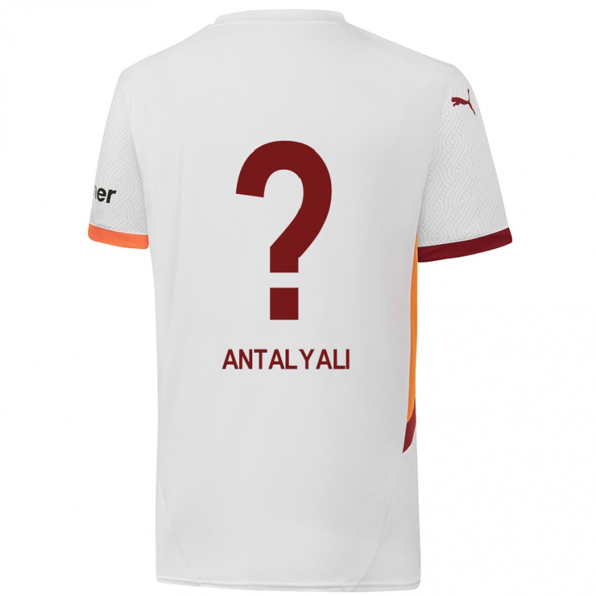 Niño Fútbol Camiseta Taylan Antalyalı #0 Blanco Amarillo Rojo 2ª Equipación 2024/25