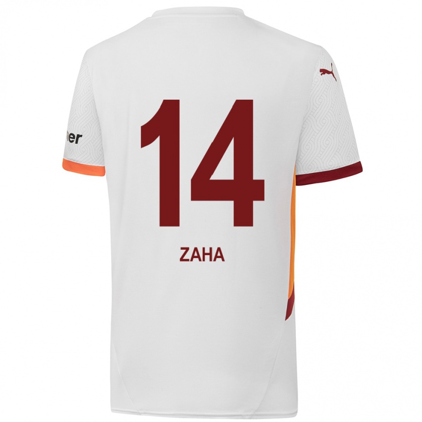 Niño Fútbol Camiseta Wilfried Zaha #14 Blanco Amarillo Rojo 2ª Equipación 2024/25