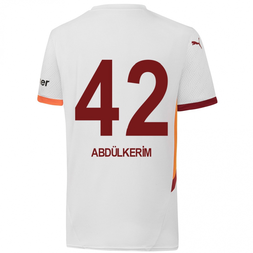 Niño Fútbol Camiseta Abdülkerim Bardakcı #42 Blanco Amarillo Rojo 2ª Equipación 2024/25