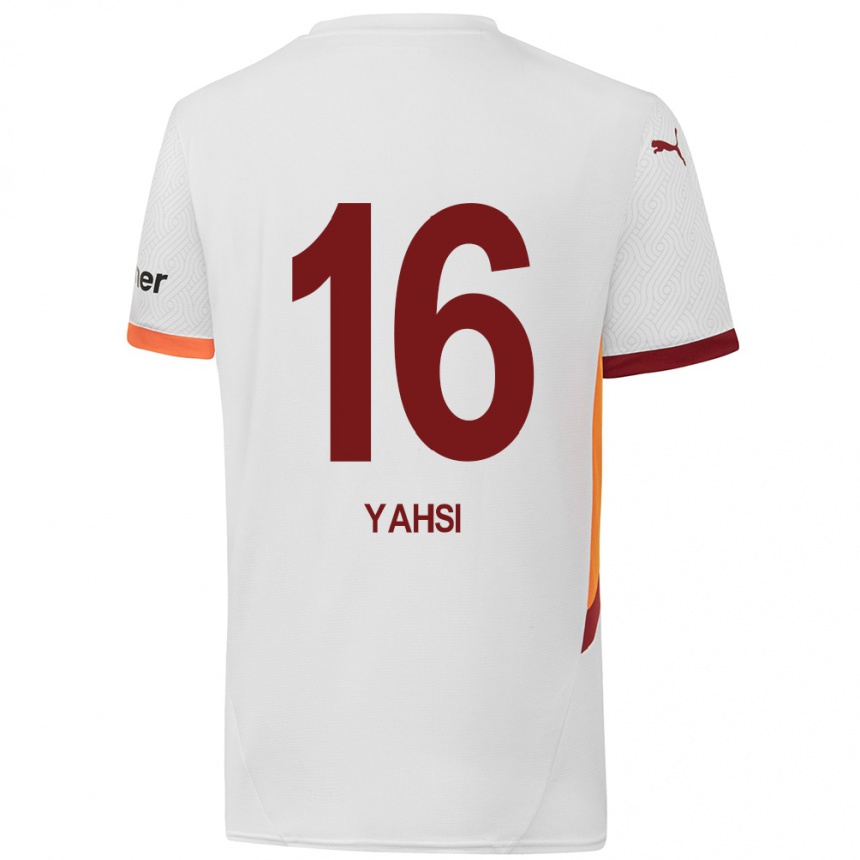 Niño Fútbol Camiseta Ismail Yahsi #16 Blanco Amarillo Rojo 2ª Equipación 2024/25