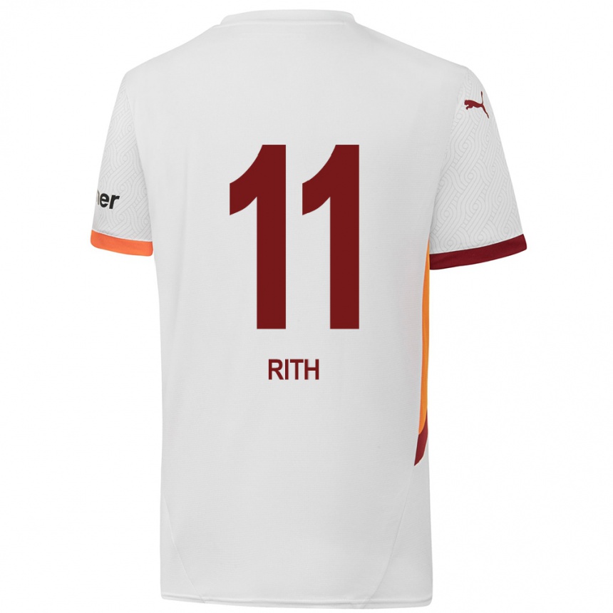 Niño Fútbol Camiseta Monique Rith #11 Blanco Amarillo Rojo 2ª Equipación 2024/25