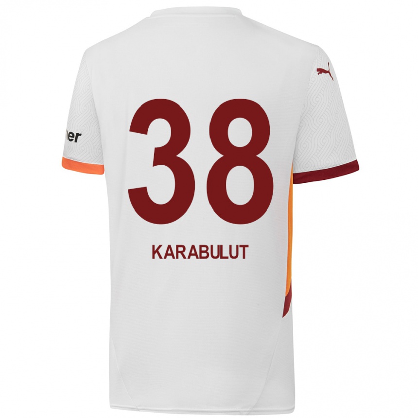 Niño Fútbol Camiseta Arzu Karabulut #38 Blanco Amarillo Rojo 2ª Equipación 2024/25