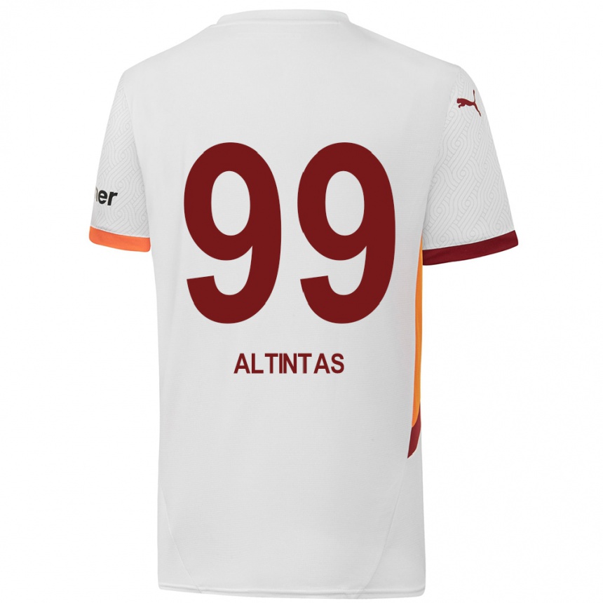 Niño Fútbol Camiseta Benan Altıntaş #99 Blanco Amarillo Rojo 2ª Equipación 2024/25