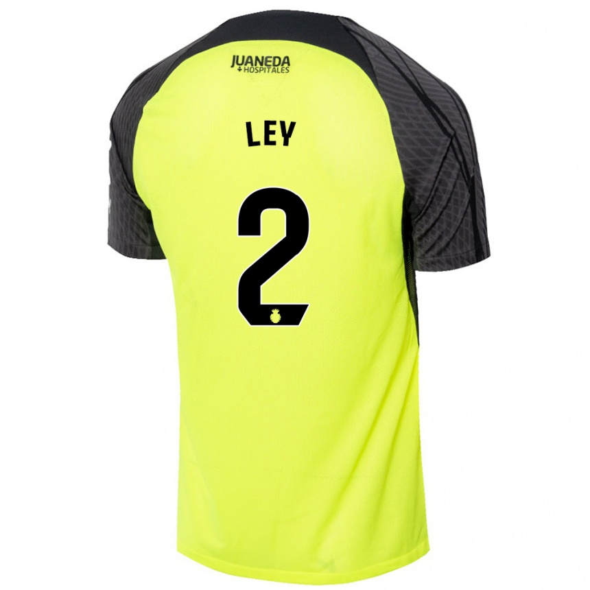 Niño Fútbol Camiseta Yuzún Ley #2 Verde Fluorescente Negro 2ª Equipación 2024/25