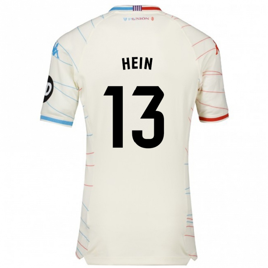 Niño Fútbol Camiseta Karl Hein #13 Blanco Rojo Azul 2ª Equipación 2024/25