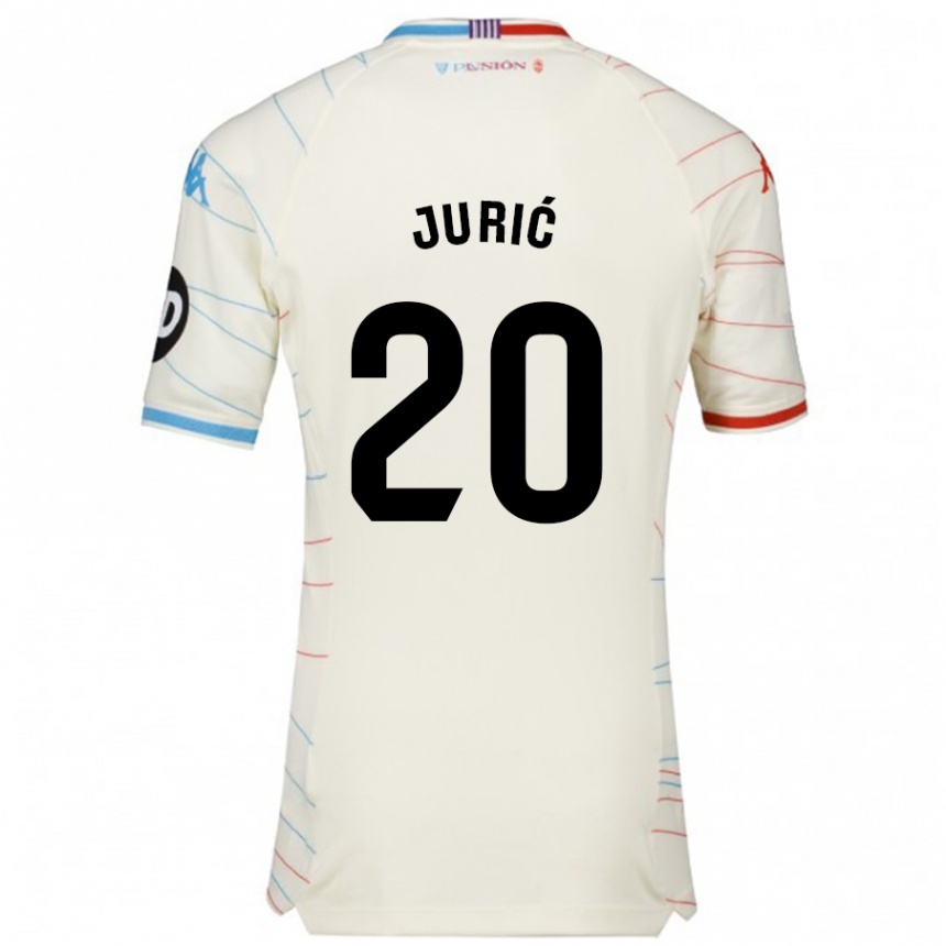 Niño Fútbol Camiseta Stanko Juric #20 Blanco Rojo Azul 2ª Equipación 2024/25