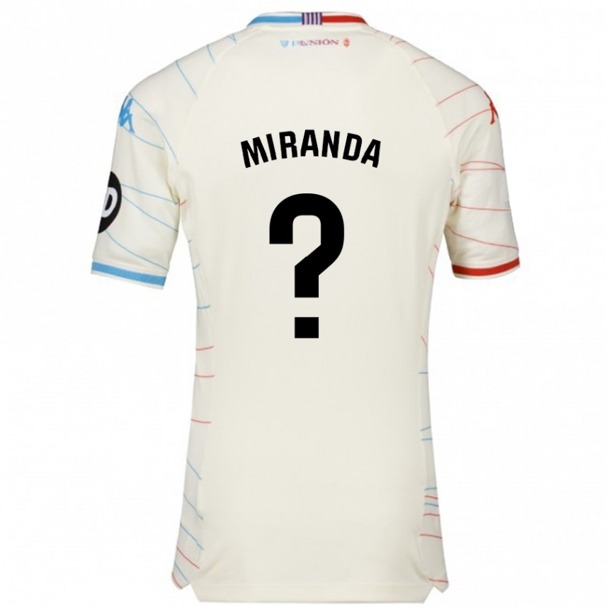 Niño Fútbol Camiseta João Miranda #0 Blanco Rojo Azul 2ª Equipación 2024/25