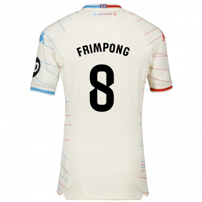 Niño Fútbol Camiseta Eugene Frimpong #8 Blanco Rojo Azul 2ª Equipación 2024/25