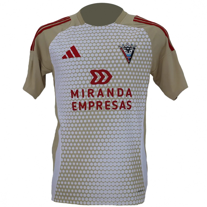 Niño Fútbol Camiseta Miguel Baeza #22 Marrón Blanco 2ª Equipación 2024/25