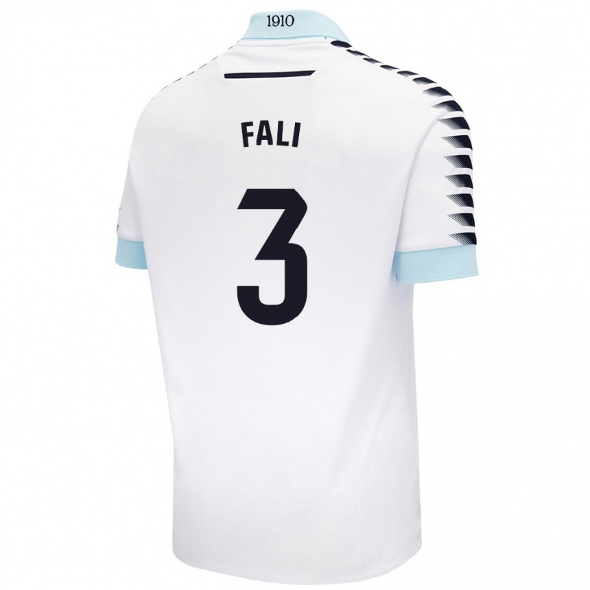 Niño Fútbol Camiseta Fali #3 Blanco Azul 2ª Equipación 2024/25