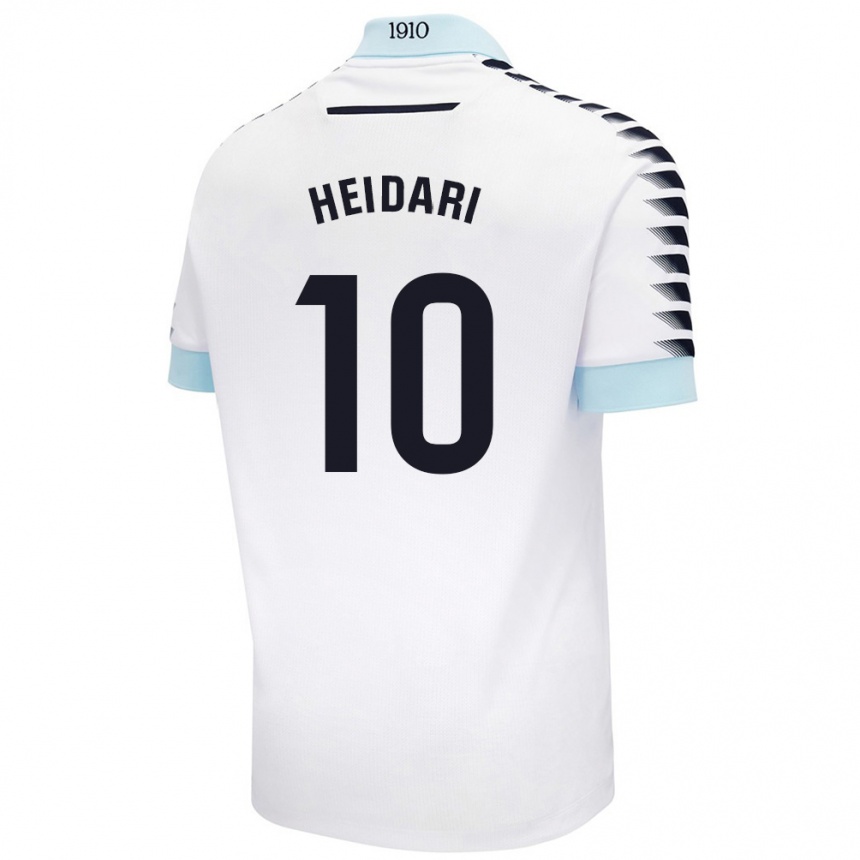 Niño Fútbol Camiseta Arman Heidari #10 Blanco Azul 2ª Equipación 2024/25