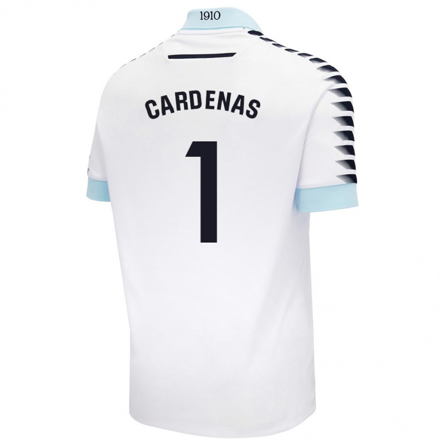 Niño Fútbol Camiseta Raquel Cárdenas #1 Blanco Azul 2ª Equipación 2024/25